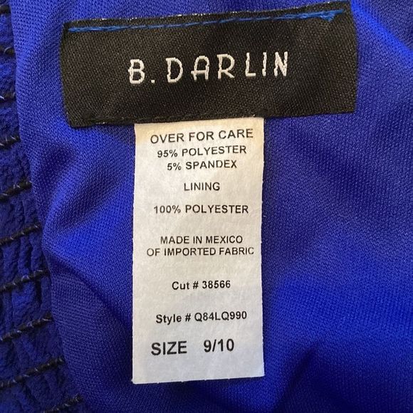 B Darlin Dress Blue Halter Ruffled Mini Dress - Picture 11 of 12